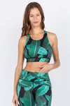 Palm Trees in Paradise Active Sports Bra