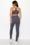 SUPER SOFT Sport Bra and Leggings Active Set with Pockets