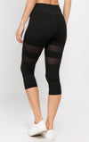 black mesh stretchy leggings stylish activewear 