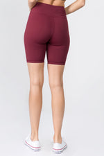 burgundy yoga shorts for women