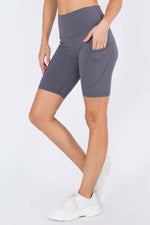 gray stretchy and soft biker shorts 