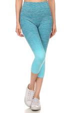 Athletic Space Dye Ombre Capri Leggings ICONOFLASH