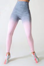 pink ombre active leggings