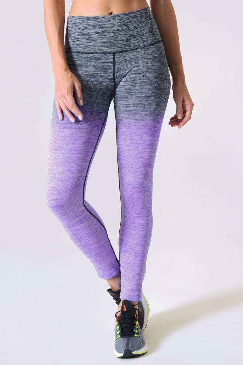 Active High Waisted Fold Over Ombre Leggings Running Yoga Pants – ICONOFLASH