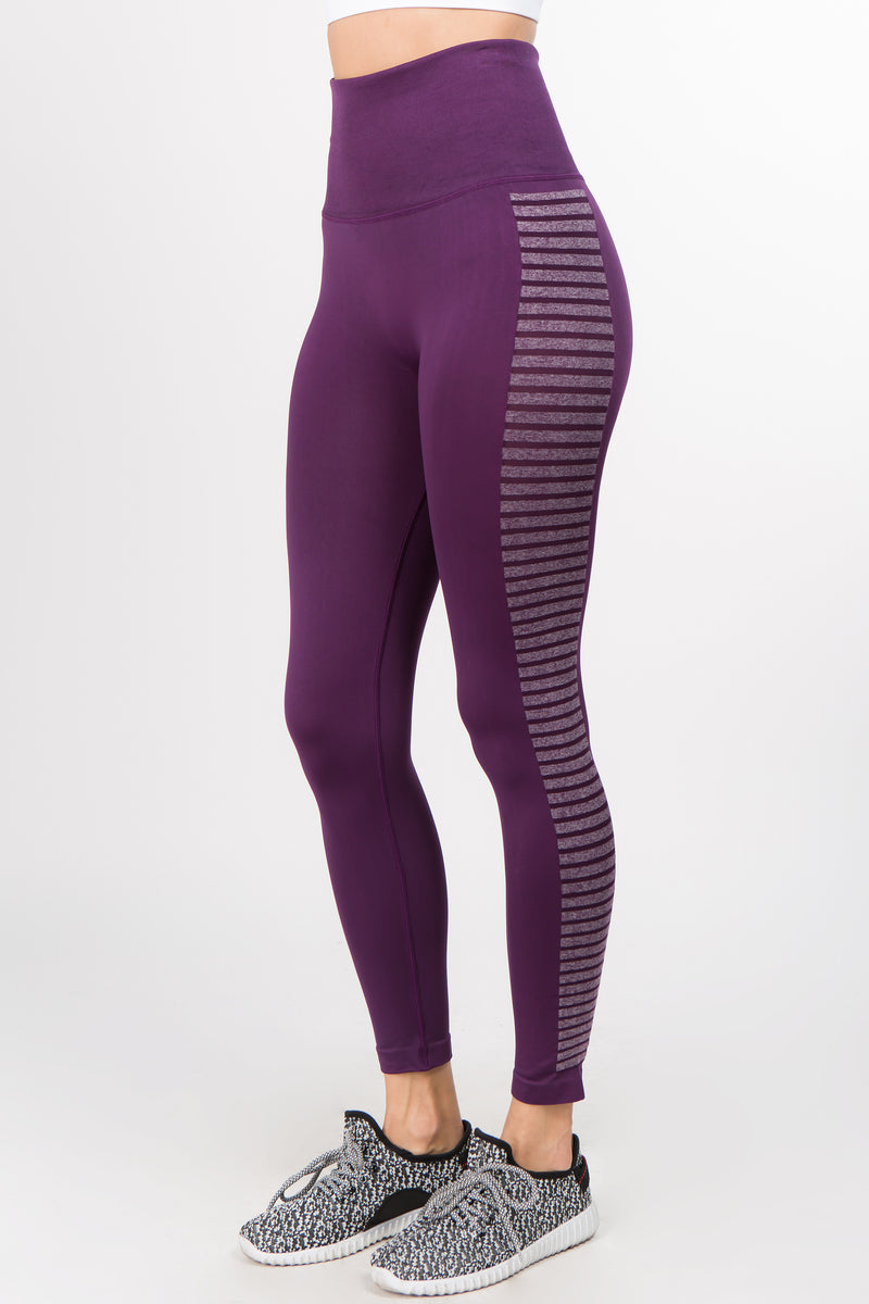 purple seamless yoga legging