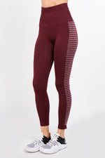 wine red high waisted legging