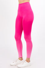 hot pink ombre workout legging