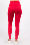 red ombre workout tights