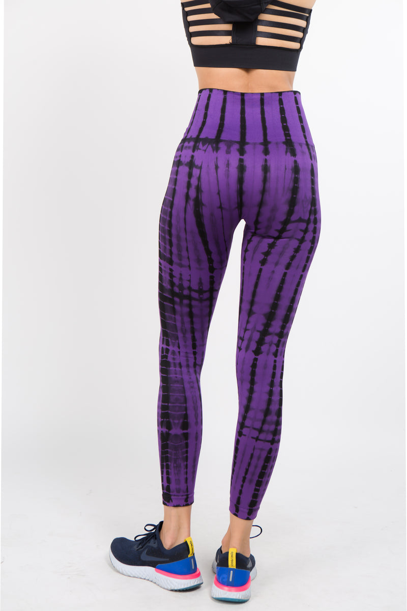 purple workout seamless leggings for women 