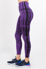 purple women's stretchy leggings 