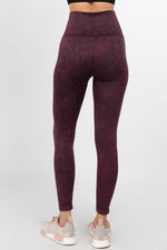 burgundy active leggings 