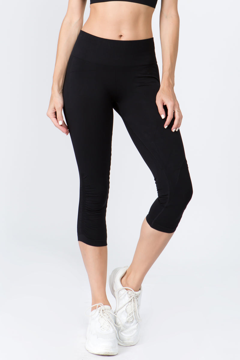 Active Mid Rise Cropped Cinch Detail Legging – ICONOFLASH