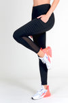 moto black athletic sports tights for women gym 