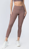 dusty rose active moto mesh workout leggings with pockets