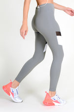 slate grey yoga tights for women
