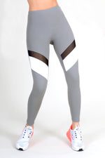 grey high rise leggings for gym pilates running 