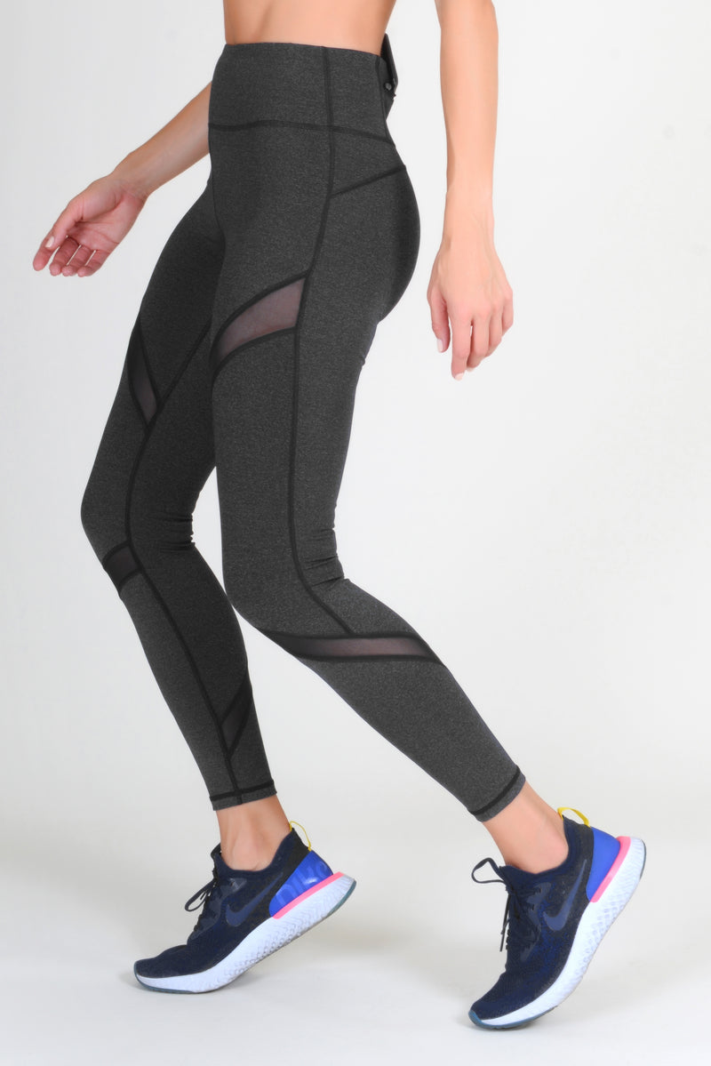 HIIT legging with mesh cut outs in acid
