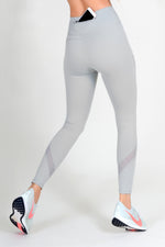 metal grey workout pants for women