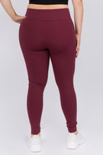 burgundy workout leggings plus size