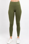 green high rise active leggings full length