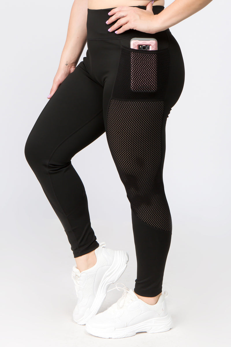 Buy Fitkin Women Mesh Panel Training Tights - Lavender online