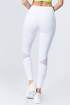 white mesh active leggings