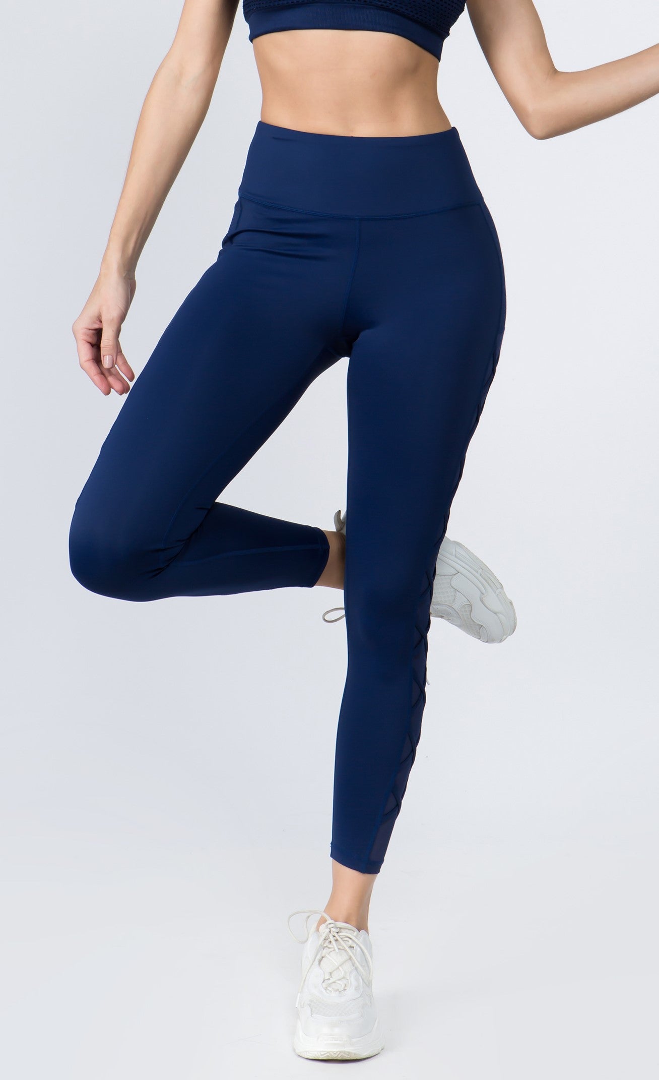 Lace Up Side Leggings Stretch Yoga Lounge Capri Pants Gym Workout Gray  S/M/L | eBay