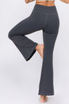 grey high rise flare yoga pants