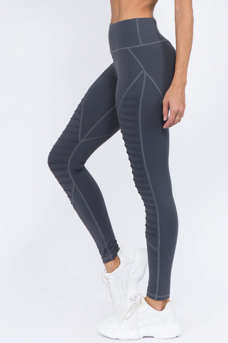 grey high waisted athletic tights