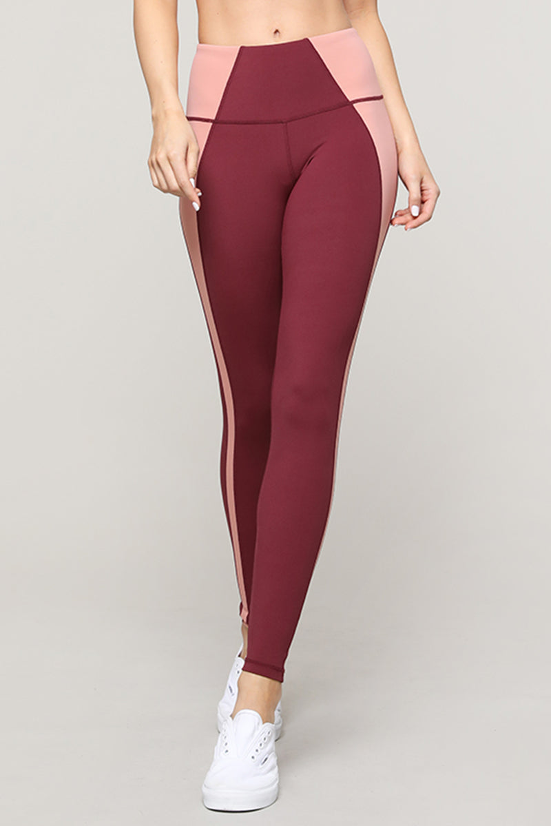Two Tone Color Block Active Workout Leggings – ICONOFLASH