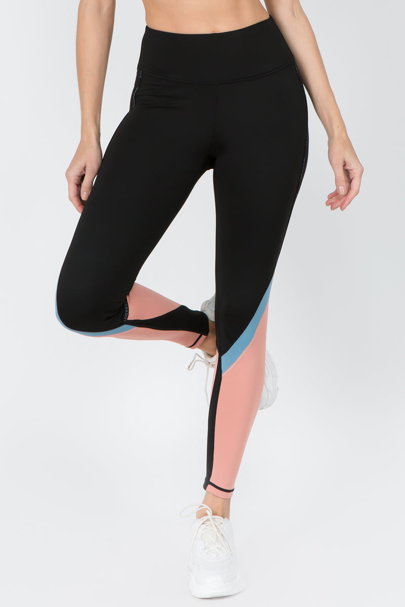 Active Color Block Detail Workout Legging