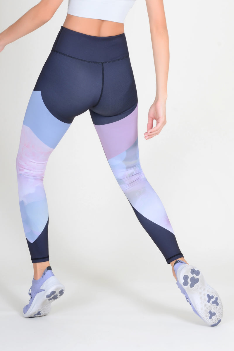 high waisted active floral leggings for women