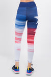 USA flag active leggings for women with pockets