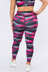 Plus Size Play it Up Pink Camo Active Leggings