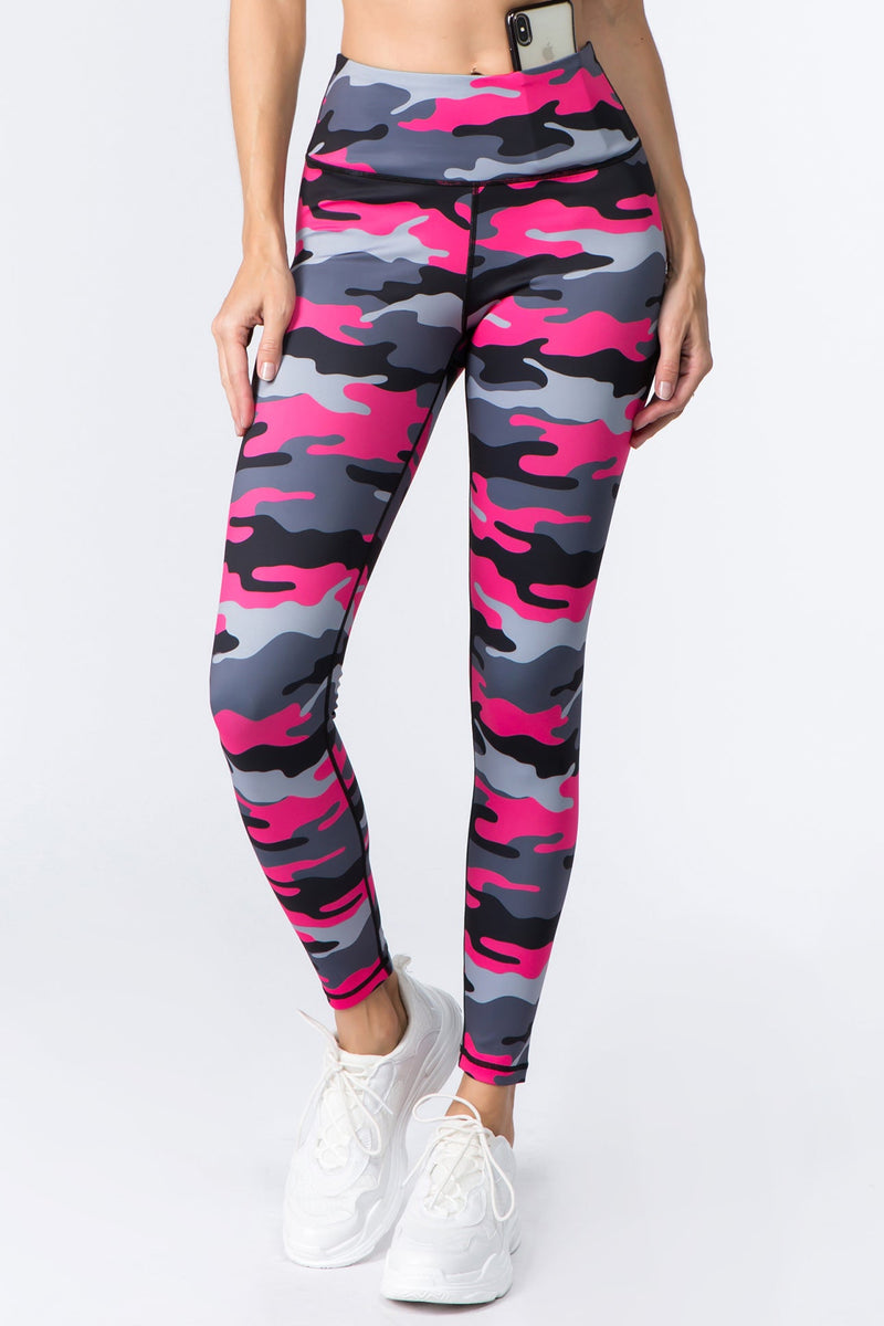 Play it Up Pink Camo Active Leggings