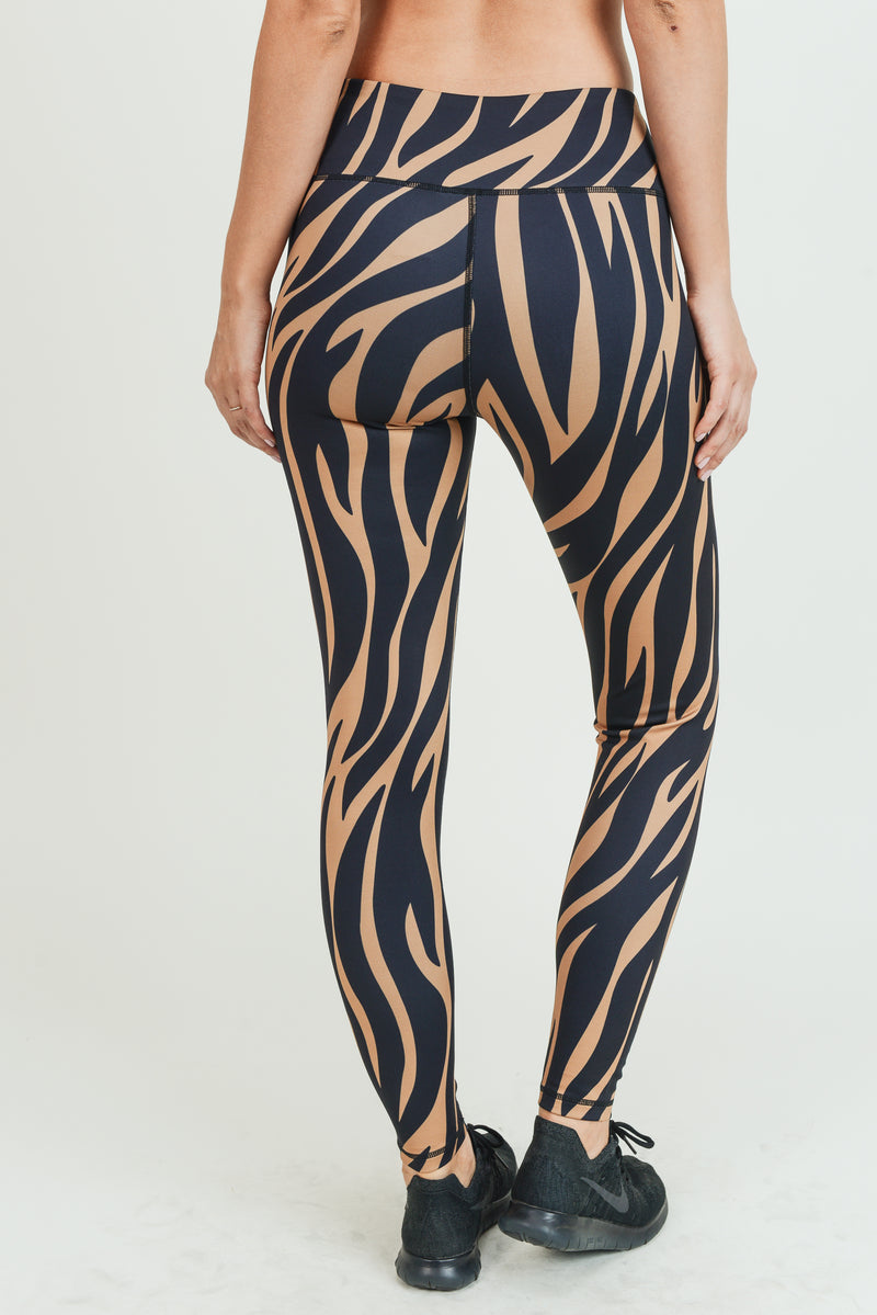 tiger striped leggings