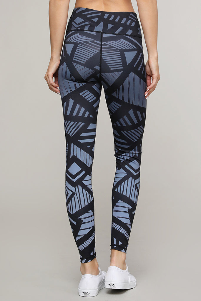 Trace your Shadow Abstract Print Active Leggings