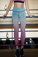 Techno Striped Ombre Active Leggings