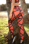 Smoky Abstract Grid Active Leggings