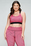 Plus Size Striped Collective Active Sports Bra