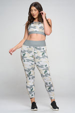 Plus Size High in Command Camouflage Active Leggings