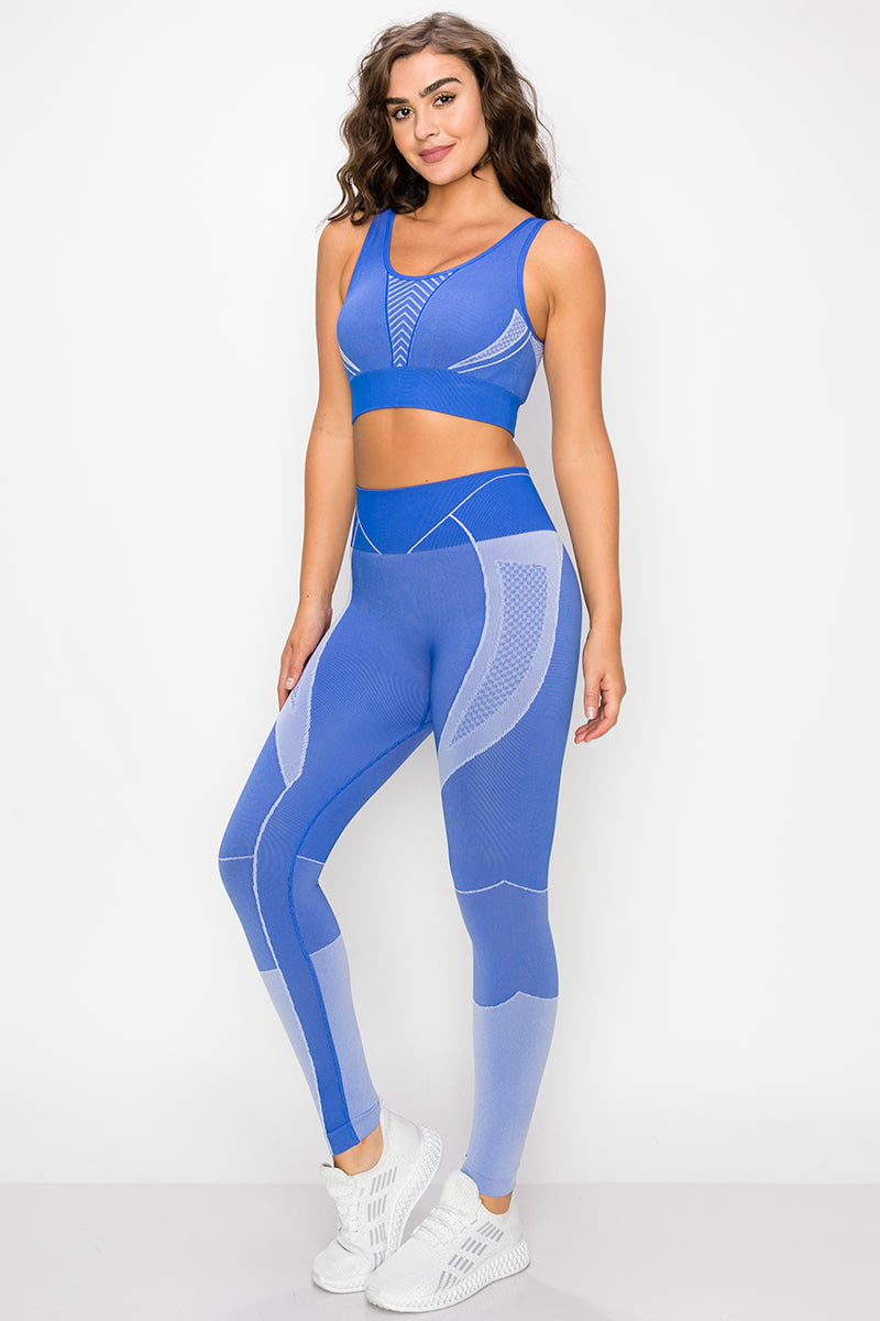 Toned and Lined Compression Active Workout Set – ICONOFLASH