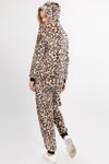 Plush Leopard Animal Onesie Pajama Costume