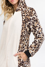 Plush Leopard Animal Onesie Pajama Costume