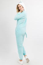 Plush Blue Unicorn Animal Onesie Pajama Costume