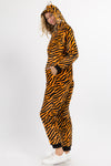 Plush Striped Tiger Animal Onesie Pajama Costume