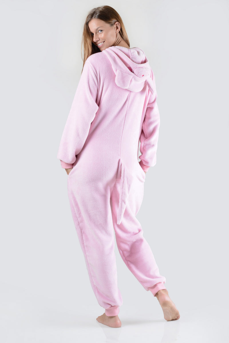 Plush Pink Piggy Animal Onesie Pajama