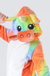 Kid's Plush Unicorn Rainbow Animal Onesie Pajama