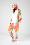 Plush Unicorn Rainbow Animal Onesie Pajama