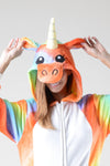 Plush Unicorn Rainbow Animal Onesie Pajama
